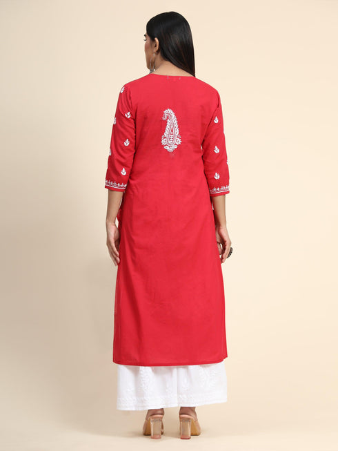Hand Embroidery Chikankari Long Kurti for Women